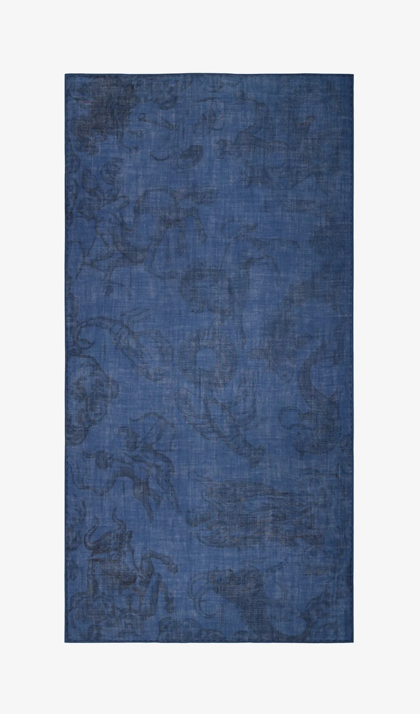 Inoui Editions scarf 100 Astrologie Navy