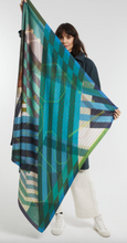 Load image into Gallery viewer, Blue Green Dédale Scarf
