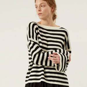 Naif Lainey Sweater Ivory Black