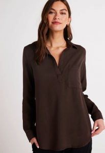 Bella Dahl Pullover Tunic Chestnut