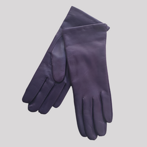 Italian Leather Gloves Purple