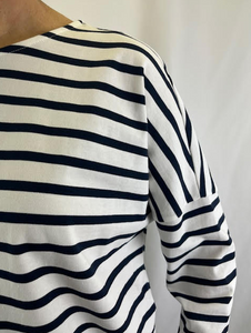 Des Petits Hauts Filly Top Ecru/Marine Stripe