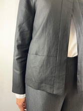 Load image into Gallery viewer, Lou Jacket Black Waxed Linen
