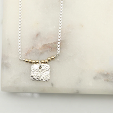 Load image into Gallery viewer, Orange Avocado Boulder Cube Necklace
