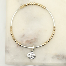 Load image into Gallery viewer, Orange Avocado Gold Bead and Boulder Charm Bracelet

