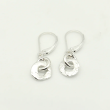 Load image into Gallery viewer, Orange Avocado Boulder Silver Link Earrings
