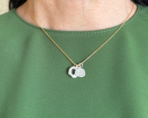 Orange Avocado 2 Boulder Charm Necklace