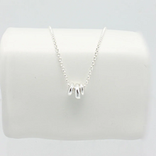 Load image into Gallery viewer, Orange Avocado 3 Fine Silver Pebble Necklace
