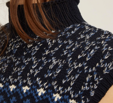 Load image into Gallery viewer, Naif Irving Vest Ink Fair Isle
