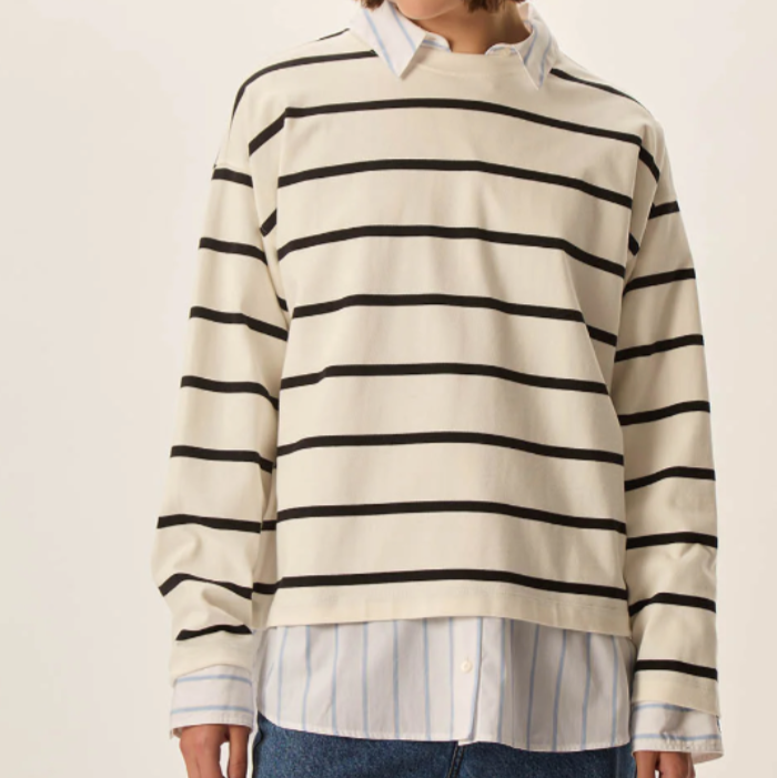 Des Petits Hauts Felizou Ivory Black Stripe