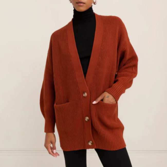 Paper Label Mari Cardigan Brick