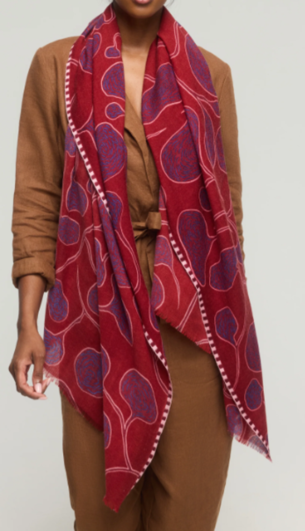 Princesse et Dragons Gemma Scarf Red Bordeaux