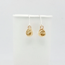 Load image into Gallery viewer, Orange Avocado Bronze Pebble Charm Earrings
