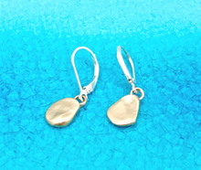 Load image into Gallery viewer, Orange Avocado Bronze Pebble Charm Earrings
