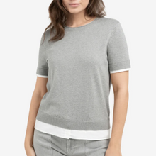 Charger l'image dans la galerie, YAYA Knit Top with Shirt Bottom Grey
