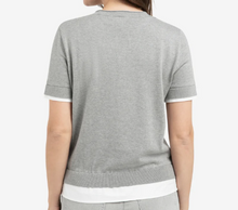 Charger l'image dans la galerie, YAYA Knit Top with Shirt Bottom Grey

