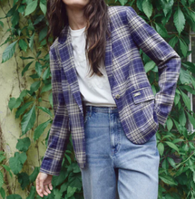Load image into Gallery viewer, Mos Mosh Blake Chec Blazer Crown Blue
