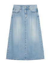 Load image into Gallery viewer, JNBY A-Line Long Skirt Denim Blue
