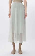 Load image into Gallery viewer, JNBY A-Line Pleated Mesh Maxi Skirt Grey
