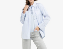 Charger l'image dans la galerie, YAYA Striped Boyfriend Shirt Ice Blue
