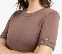 Charger l'image dans la galerie, YAYA Knitted Sweater Short Sleeve Brown
