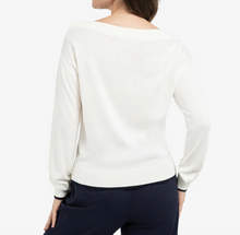 Charger l'image dans la galerie, YAYA Boatneck Sweater Ecru with Dark Edge

