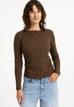 Load image into Gallery viewer, YAYA Jersey Cardigan Brown Melange
