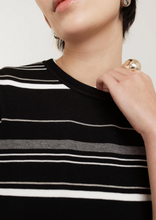 Charger l'image dans la galerie, Paper Label Cecily Striped Crew Black
