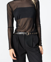 Load image into Gallery viewer, Coster Mesh Turtleneck Black
