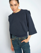 Load image into Gallery viewer, Mos Mosh Mae O-3/4 Sleeve Sweatshirt Salute Navy
