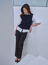 Load image into Gallery viewer, Mos Mosh Almine Thora Knit Vest Salute Navy
