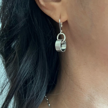 Load image into Gallery viewer, Orange Avocado Ersa Silver Cylinder Earrings
