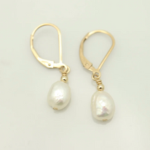 Load image into Gallery viewer, Orange Avocado Baroque Pearl Earrings
