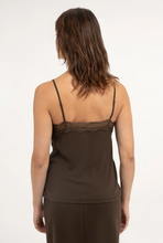 Load image into Gallery viewer, YAYA Cami with Lace Brown
