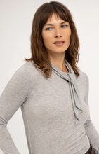 Load image into Gallery viewer, YAYA Top with Scarf Collar Grey
