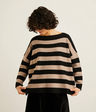 Load image into Gallery viewer, Naif Amerie Sweater Black Oat Stripe
