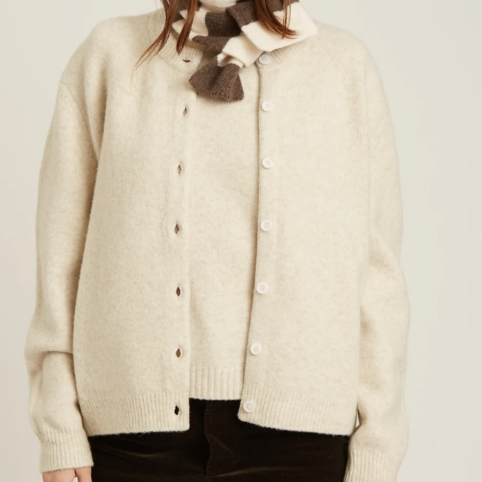 Naif Malo Cardigan Melange Beige