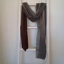 Load image into Gallery viewer, Kemi Scarf Shaded Herringbone Brown/Grey
