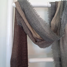 Load image into Gallery viewer, Kemi Scarf Shaded Herringbone Brown/Grey

