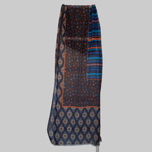 Load image into Gallery viewer, Kemi Scarf Cotton Silk Brown Print
