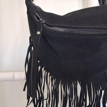 Load image into Gallery viewer, Mathilde C Marsupio Fringe Black
