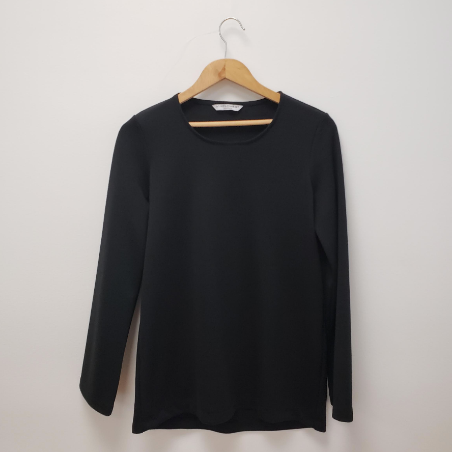 Malin Tunic Black Double Knit Wool