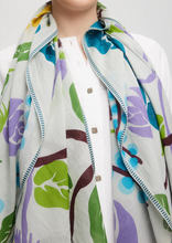 Load image into Gallery viewer, Green and Blue Floral Scarf by Princesse et Dragons

