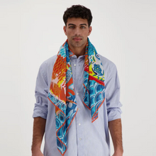 Load image into Gallery viewer, Square scarf 100 Tango Orange
