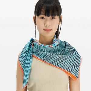Square scarf 100 Ecume Coral